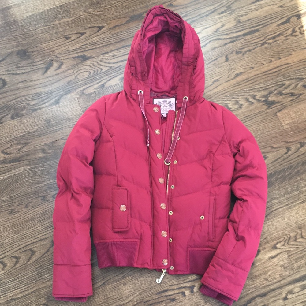Juicy Couture pink bomber down jacket (SP)